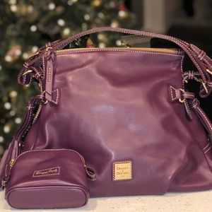 D&B Teagan satchel in plum wine. NWOT